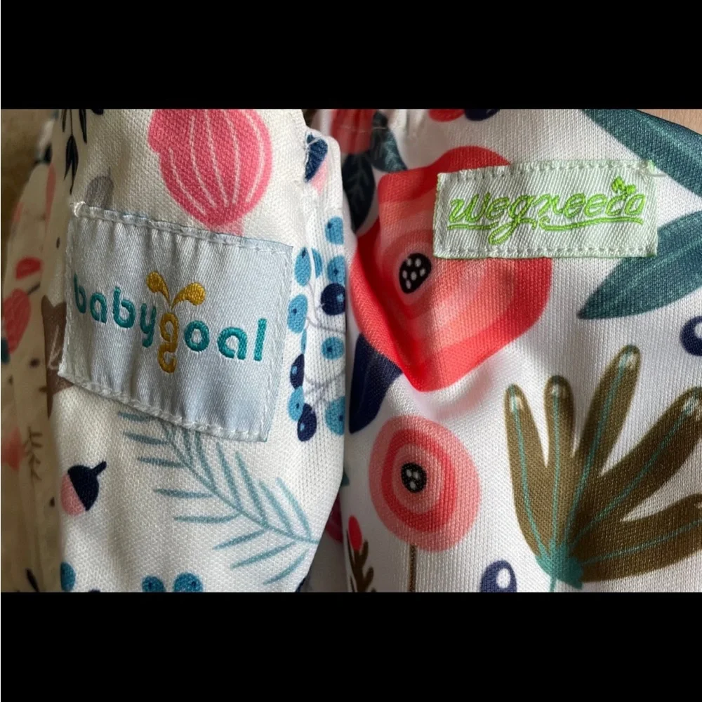 Floral Print Cloth Diapers - Pink and Blue